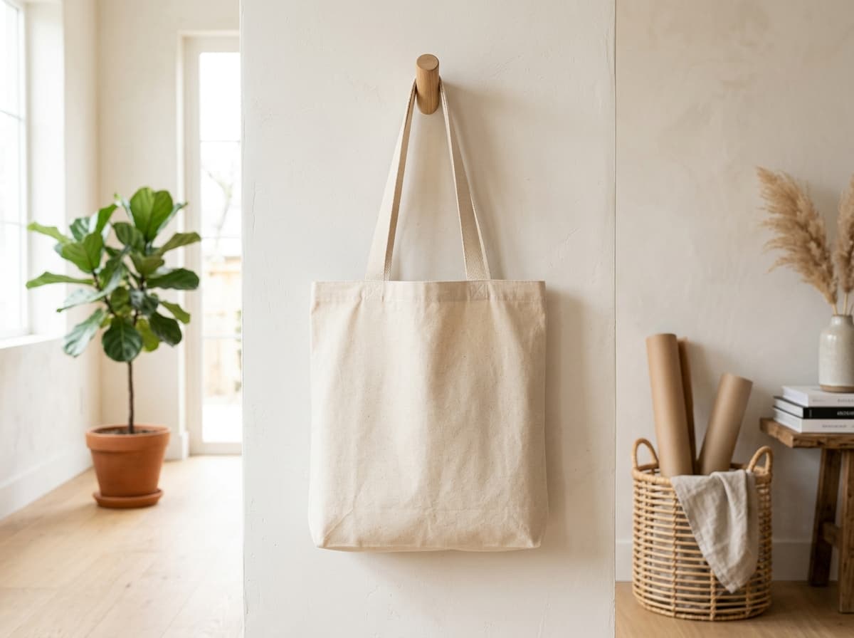 Natural Canvas Tote Bag Mockup