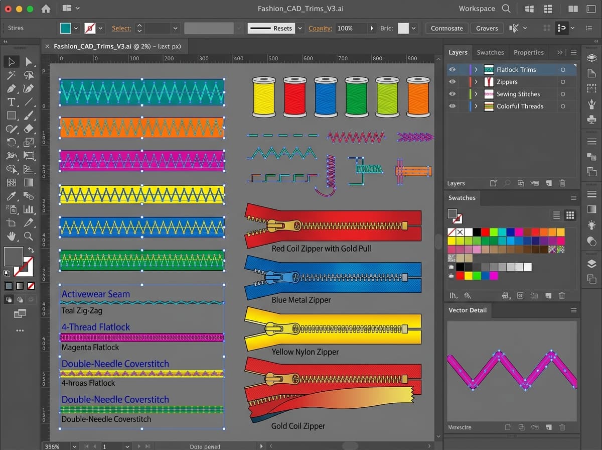 Illustrator Stitch & Trim Brushes